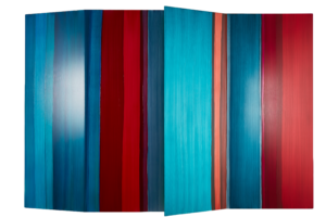 Título: 16.02 | Técnica: Óleo s/ alumínio | Medidas: 125x194 cm (125x96 cm cada - diptico) | Ano: 2017